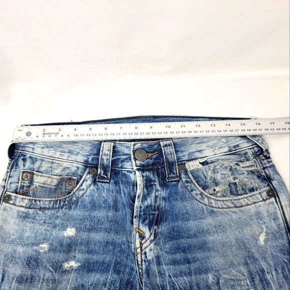 True Religion Mens Rocco Jeans Relaxed Skinny Distressed Size 29 - Picture 13 of 16